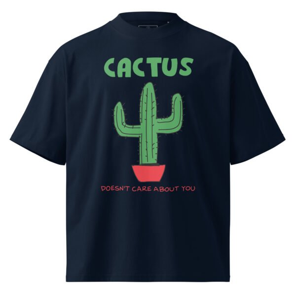 Unisex organic oversized high neck t-shirt