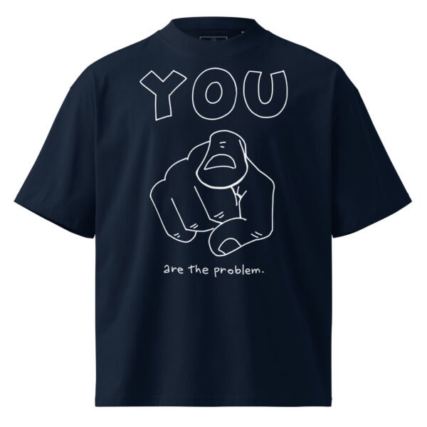 Unisex organic oversized high neck t-shirt